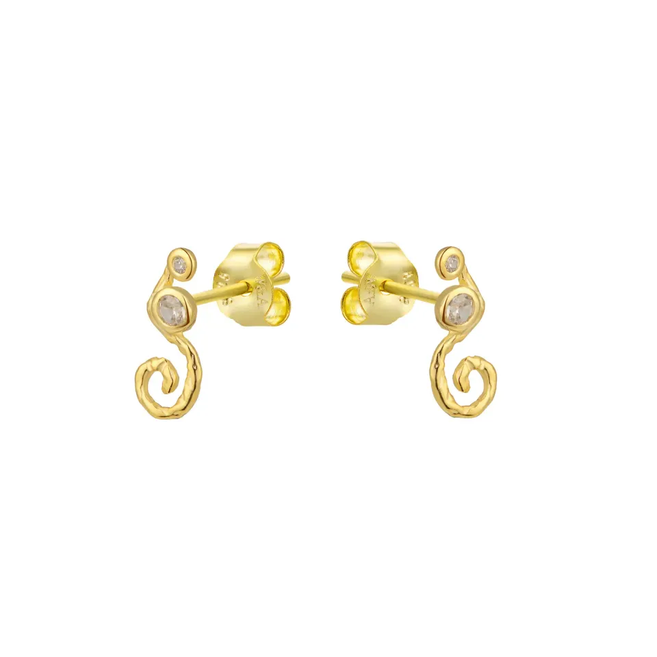 Wioga Lotti øreringe forgylt 1,1 cm studs