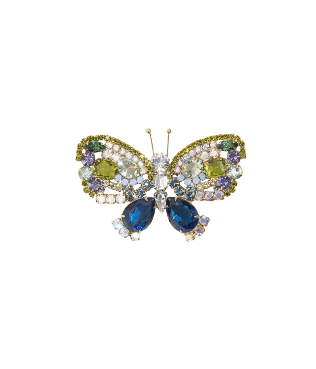 Loren Hope Medium Butterfly brosje olivine krystall