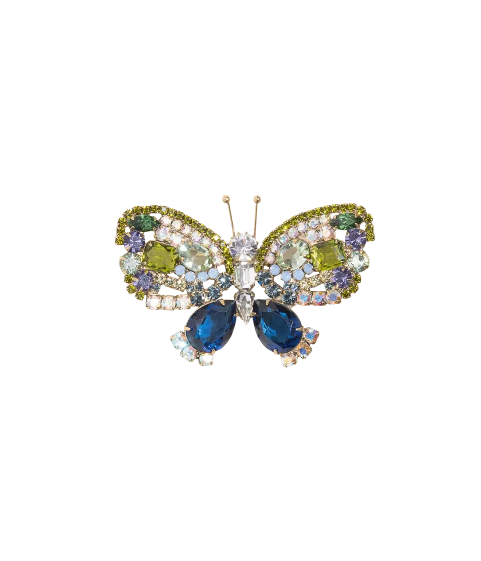 Loren Hope Medium Butterfly brosje olivine krystall
