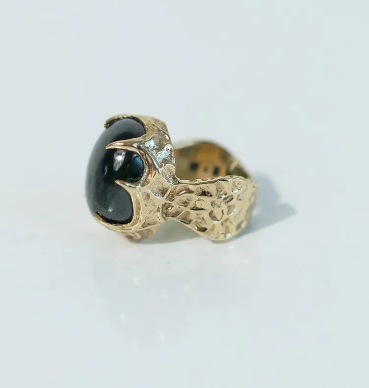 Wos Draco ring messing justerbar stein
