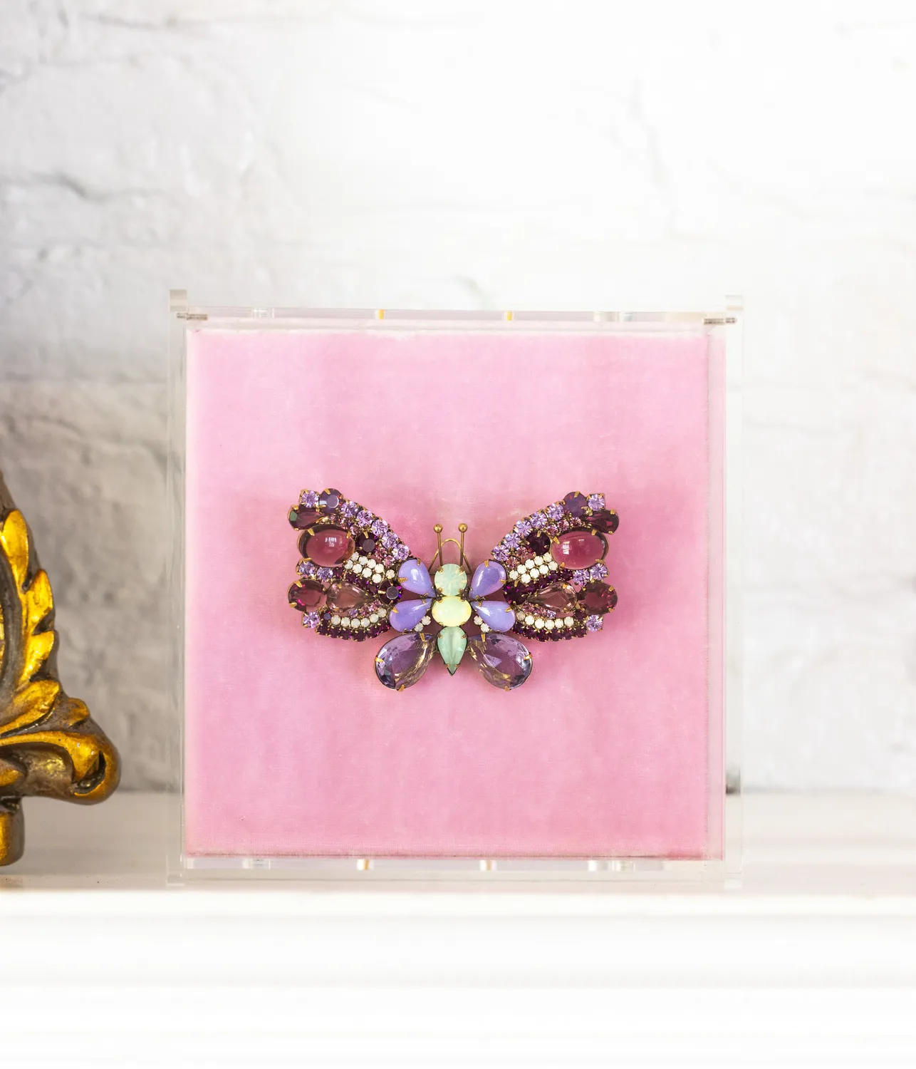 Loren Hope Butterfly Large Amethyst brosje krystall
