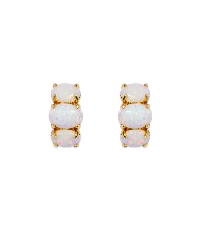 Loren Hope Nola White Opal øredobber hvit
