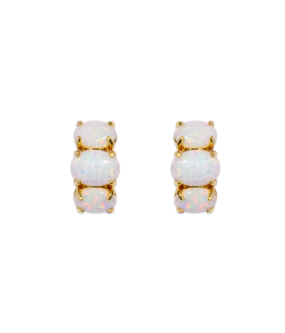 Loren Hope Nola White Opal øredobber hvit