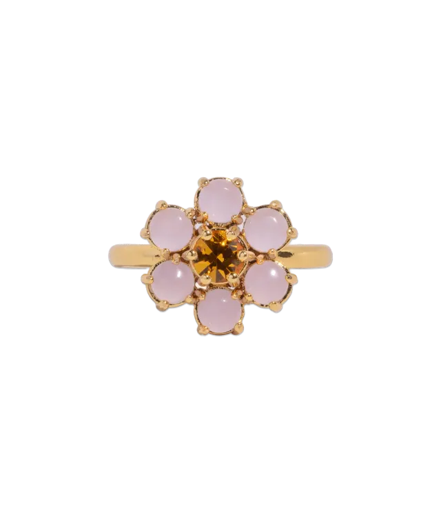 Loren Hope Emeline blomsterring lavendel glass 1,5 cm