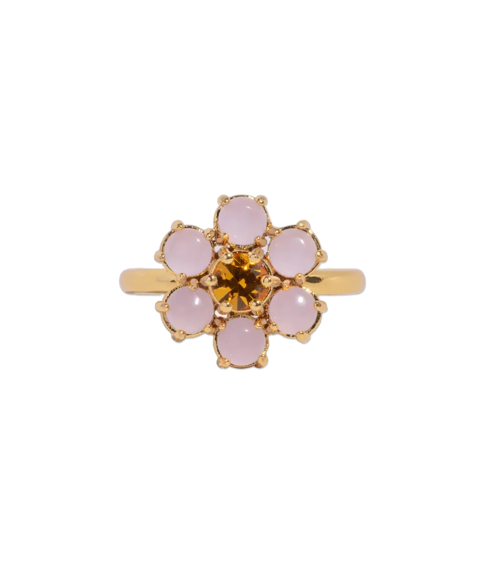 Loren Hope Emeline blomsterring lavendel glass 1,5 cm