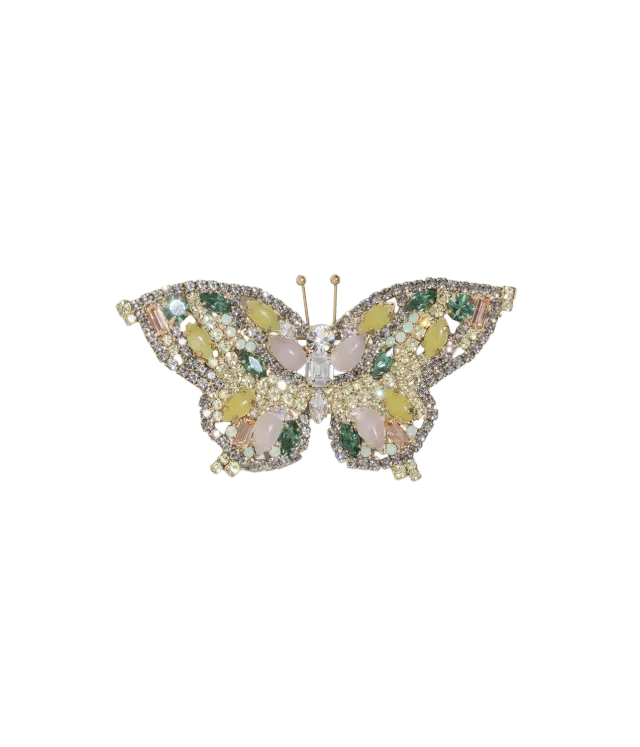 Loren Hope Medium Butterfly brosje lysegrønn jade