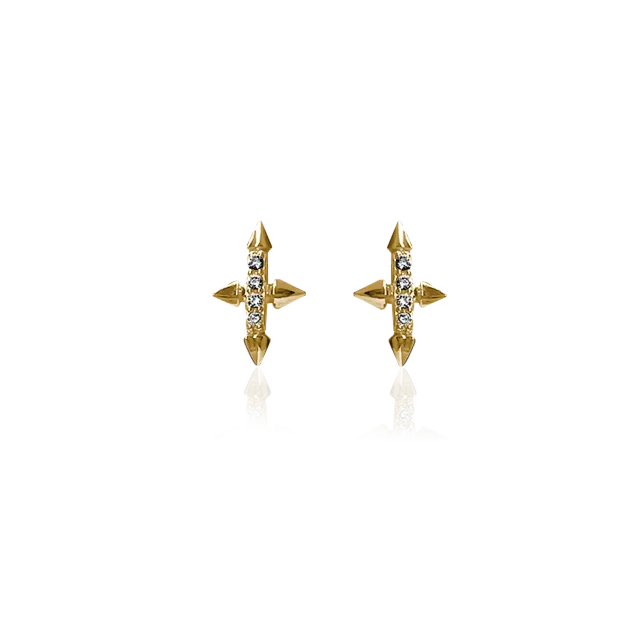 IOAKU Eternal Faith stud øredobber gull nikkelfri