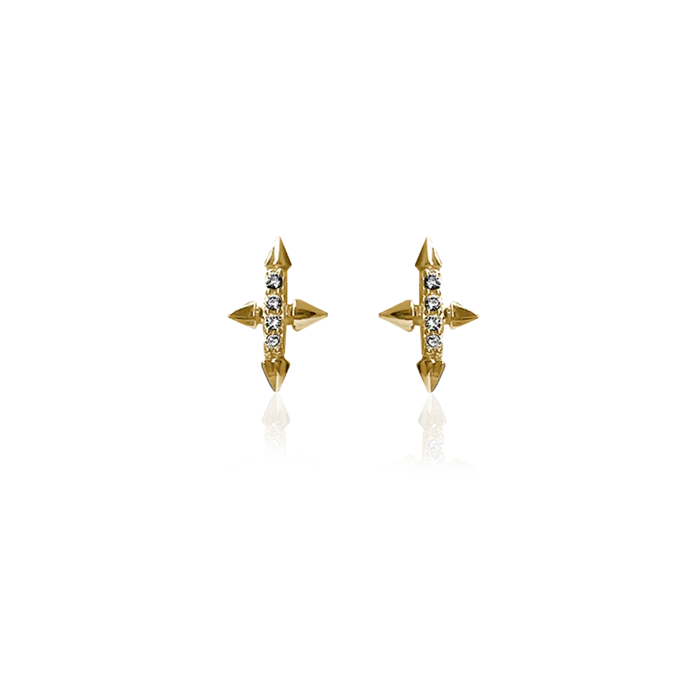 IOAKU Eternal Faith stud øredobber gull nikkelfri