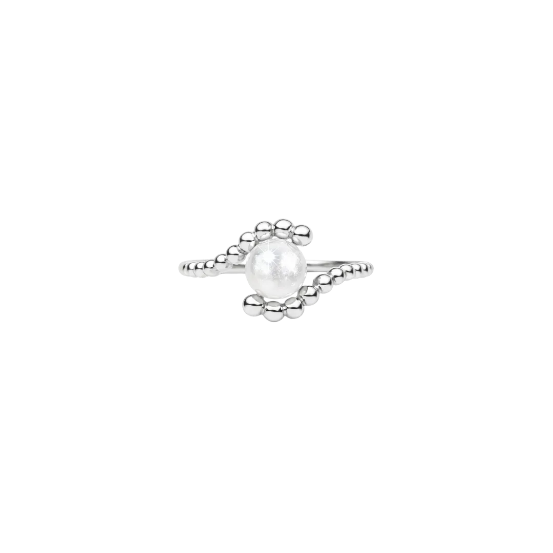 IOAKU Sculptural Pearl ring gull perle str 7