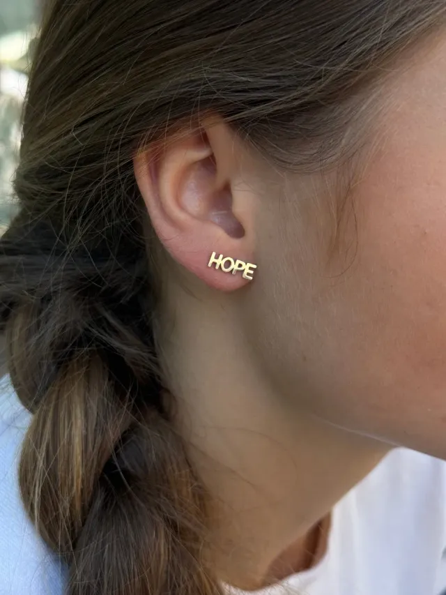 IOAKU Hope Stud øredobber gull minimalistisk