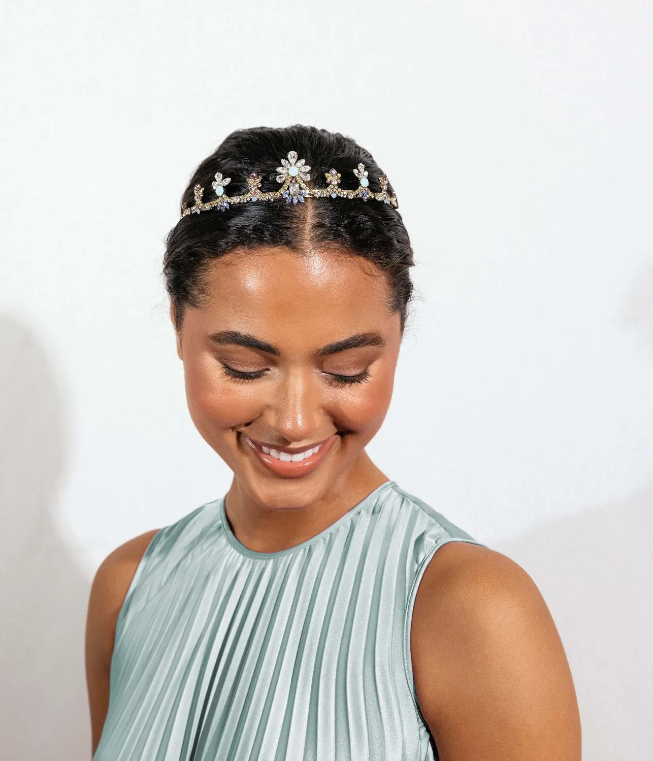 Loren Hope Victoria tiara Multi pastell 15 cm