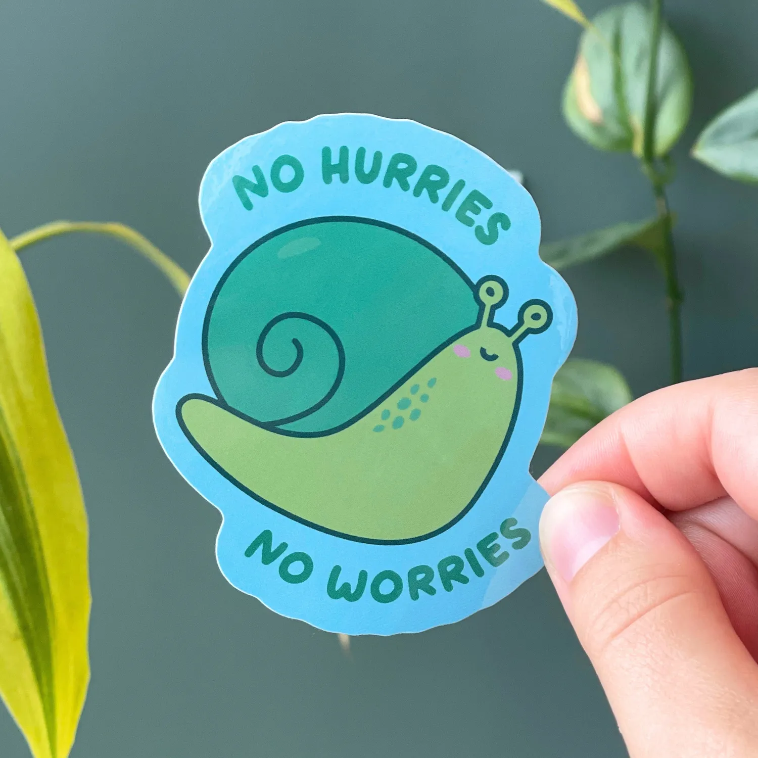 MiniKitty No Hurries No Worries klistremerke 7,6 cm blankt