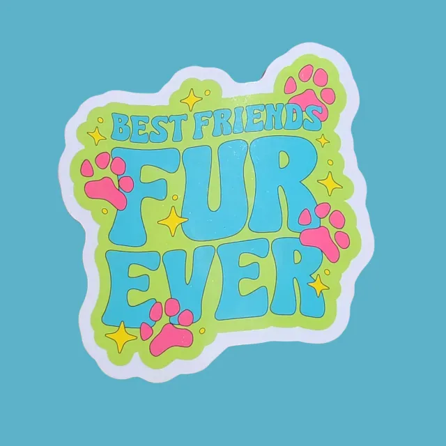 MiniKitty Best Friends Fur Ever klistremerke vinyl vanntett