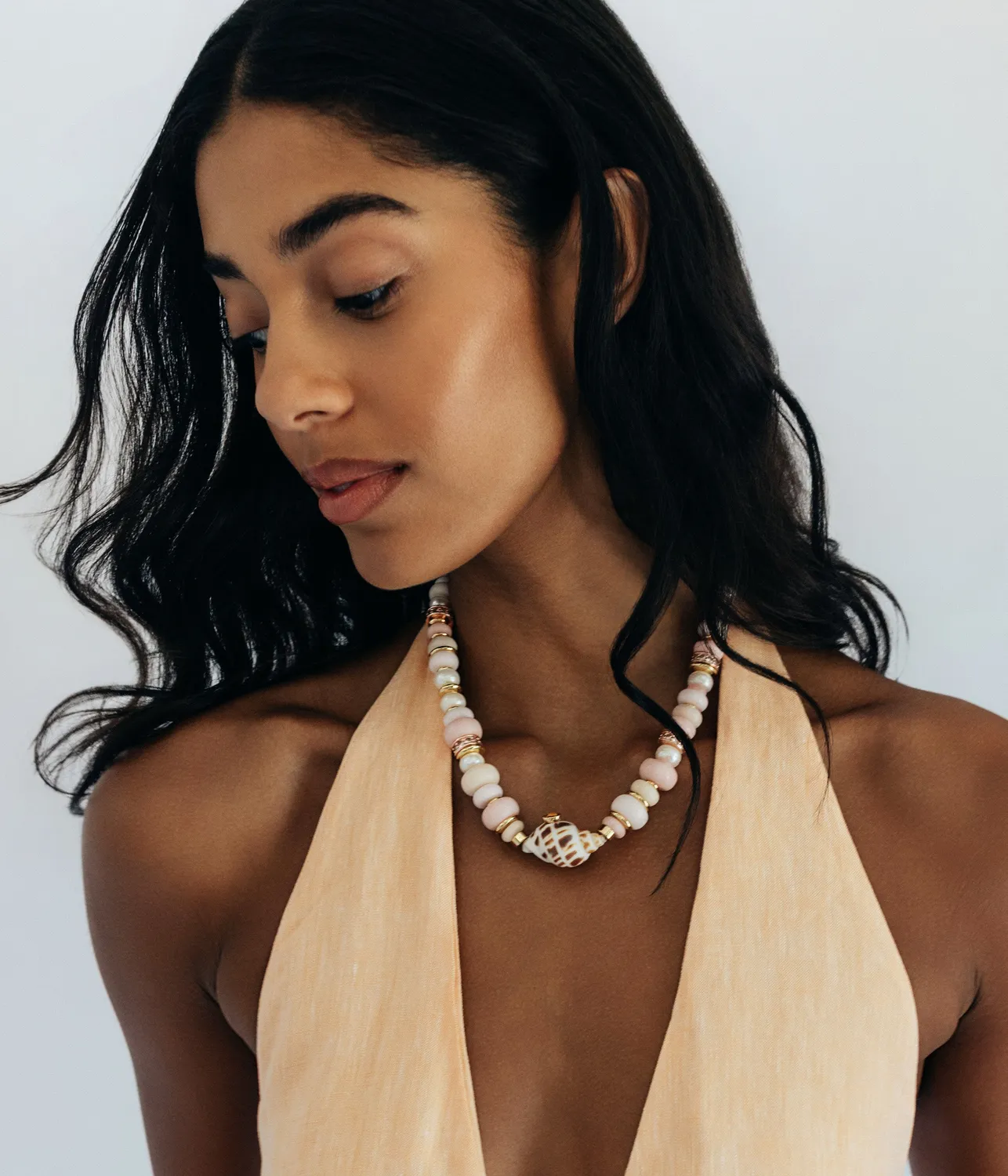 Loren Hope Calypso halskjede korall statement