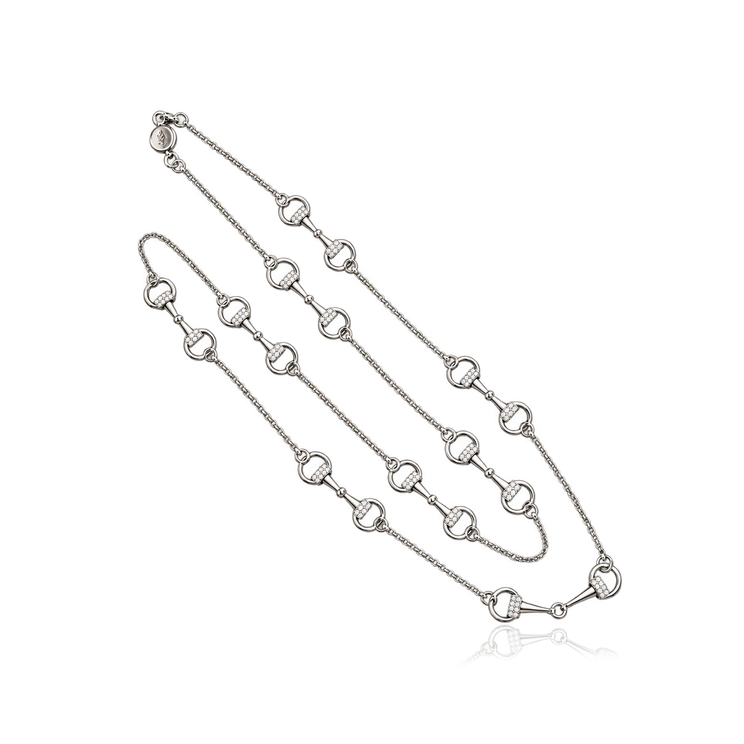 IOAKU Horsebit Charm Sparkle Iconic halskjede gull