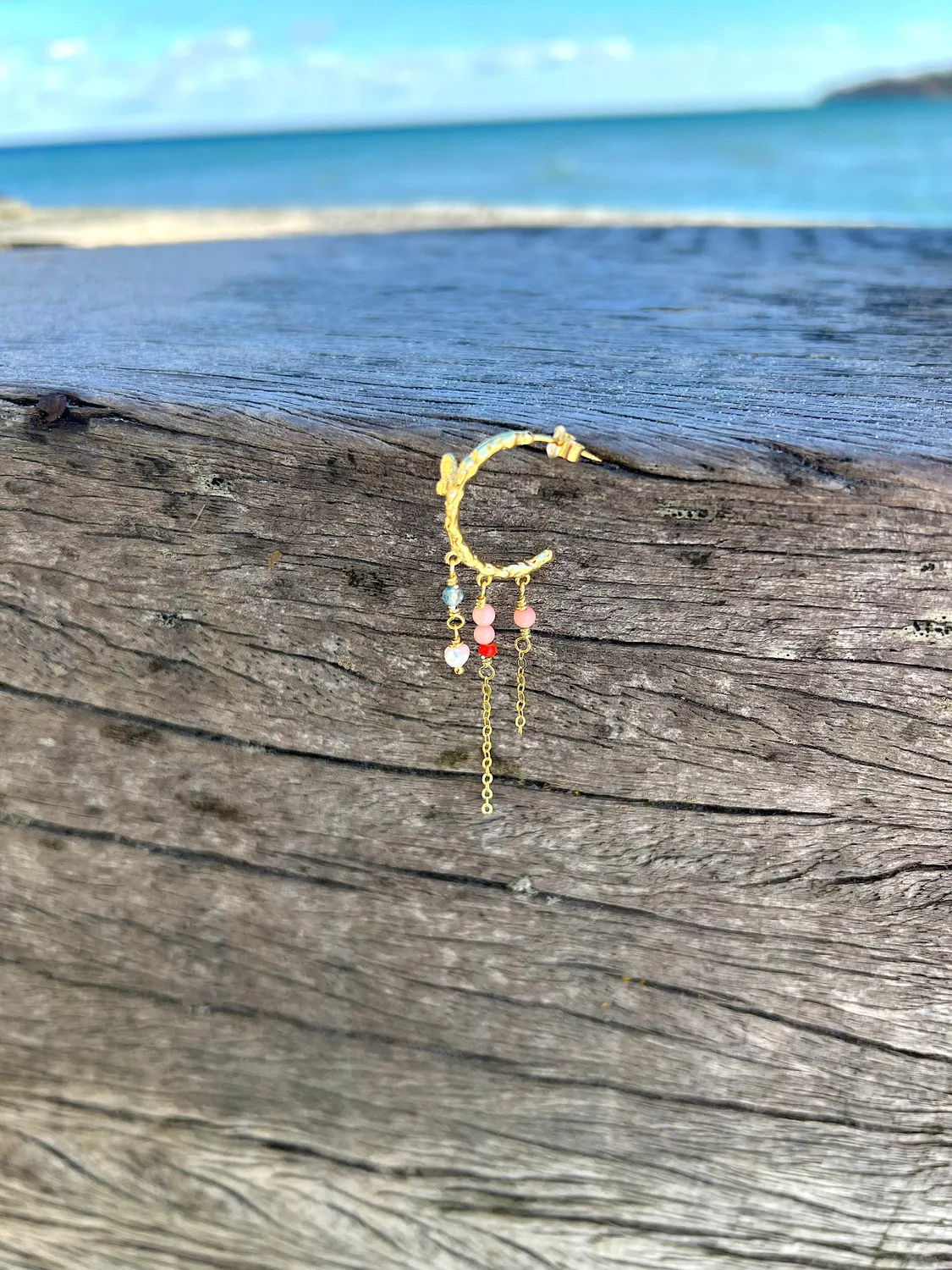 Wioga Zoe hoop øreringe forgylt 6x2 cm