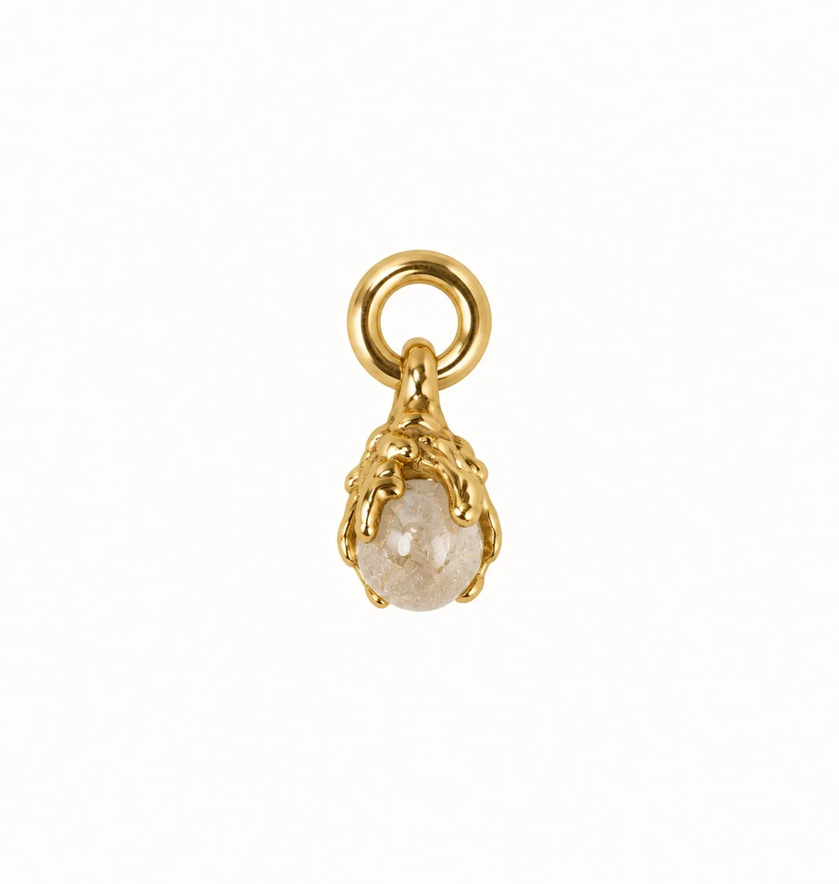 Wos x Bedazzled Månadssten charm april bergkrystall messing