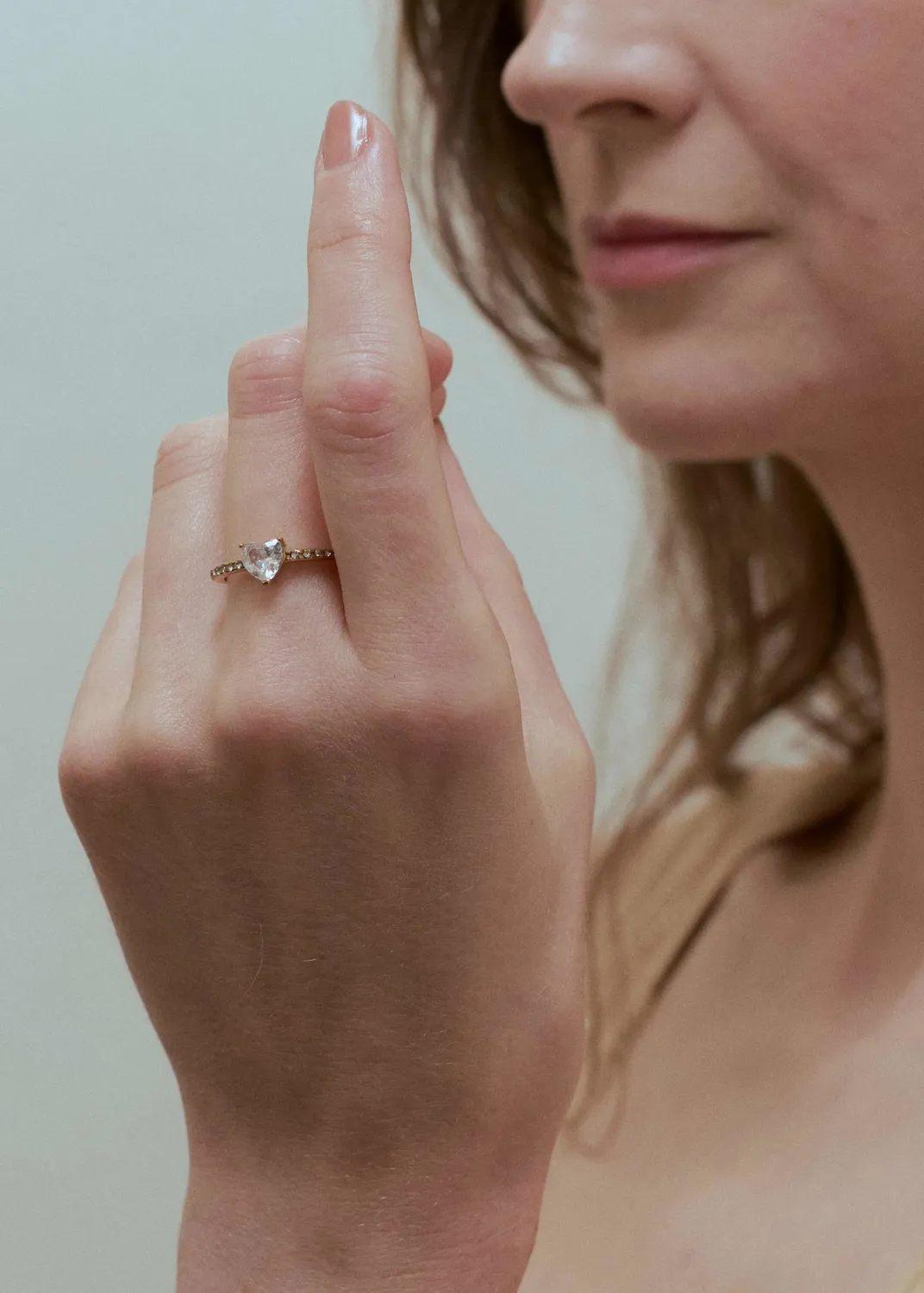 Wos Up Mi Amore ring gull klar zirkoa 16 mm