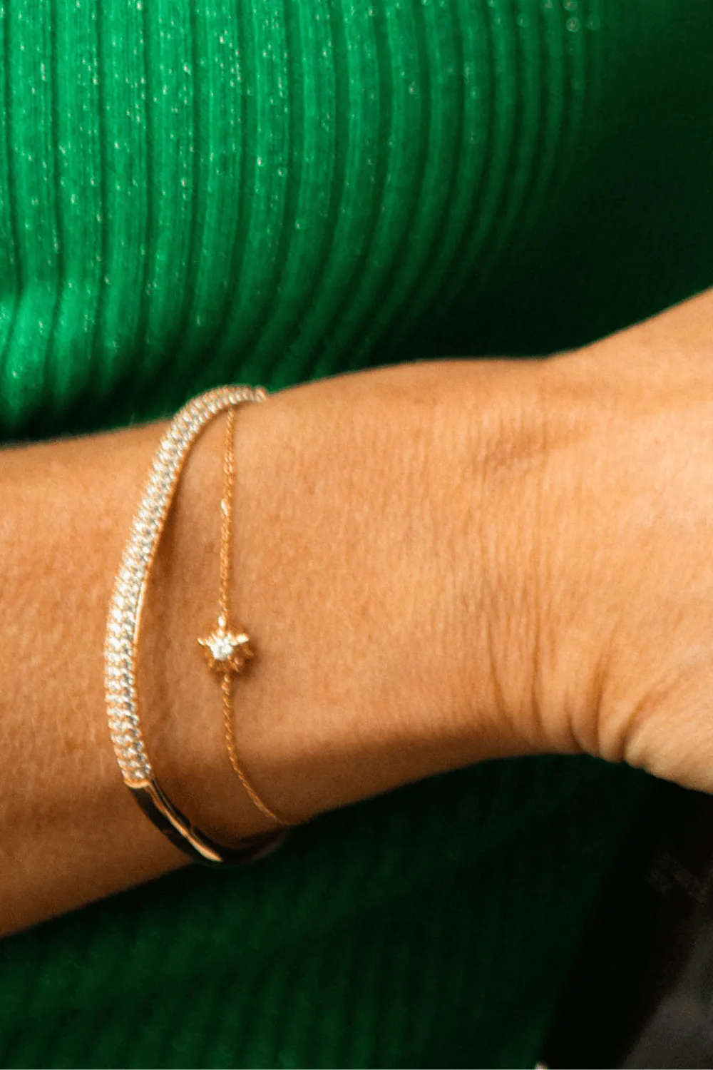 Janne Formoe Sonja armbånd 16 cm forgylt zirkonia