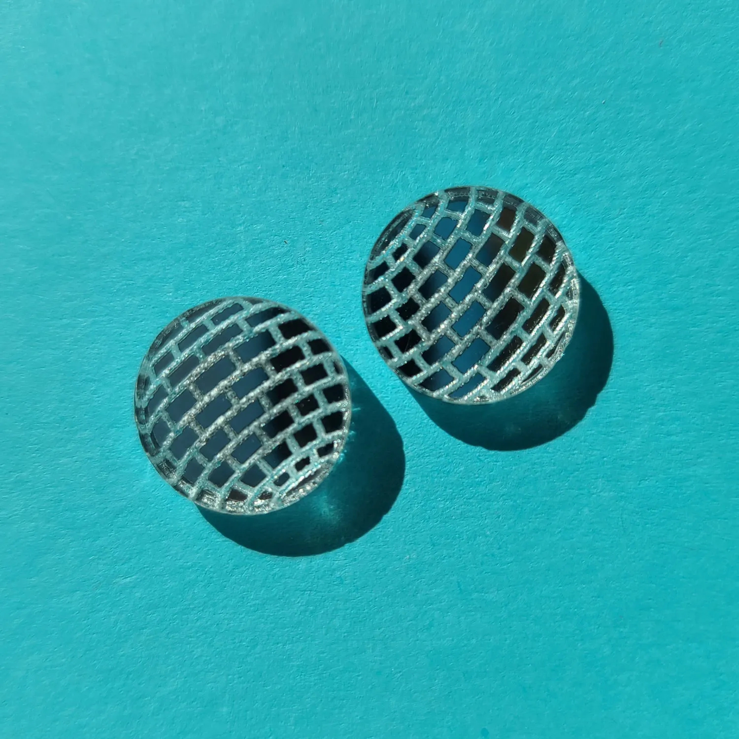 MiniKitty Disco Ball Mirror Studs øredobber speil