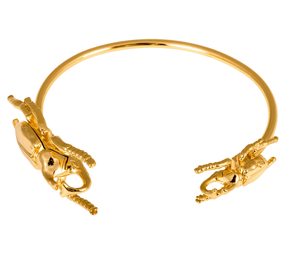 IOAKU Beetle Cuff armbånd gull 15cm bred armring