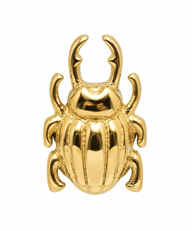 Wos Up Bug stud ørering gull bille 0,7 cm