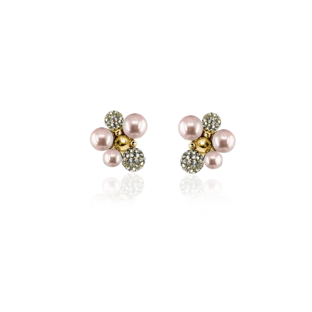 IOAKU Berry Pearl Sparkle Studs øredobber lys rosa