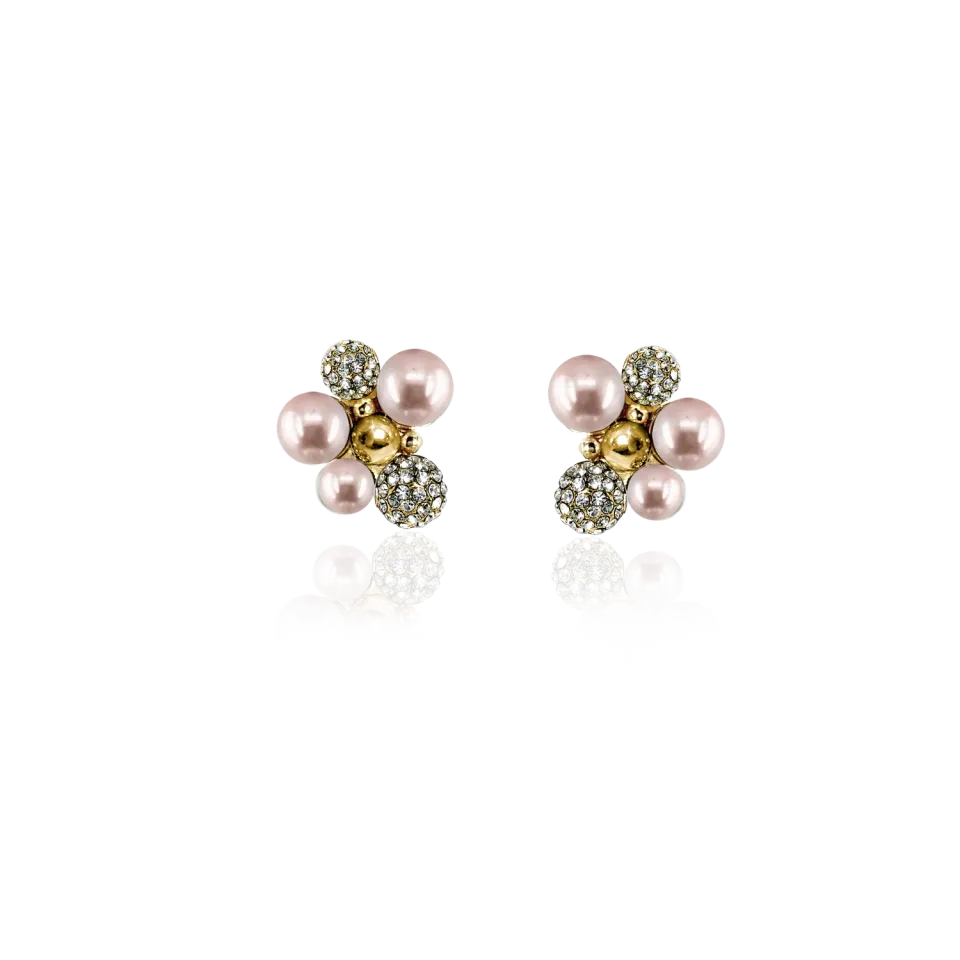 IOAKU Berry Pearl Sparkle Studs øredobber lys rosa