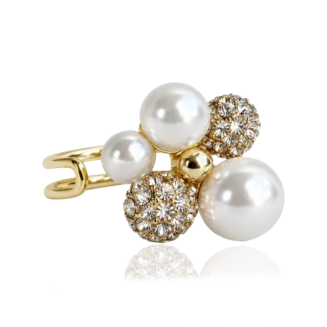IOAKU Berry Pearl Petite Maxi ring gull str 7 perle