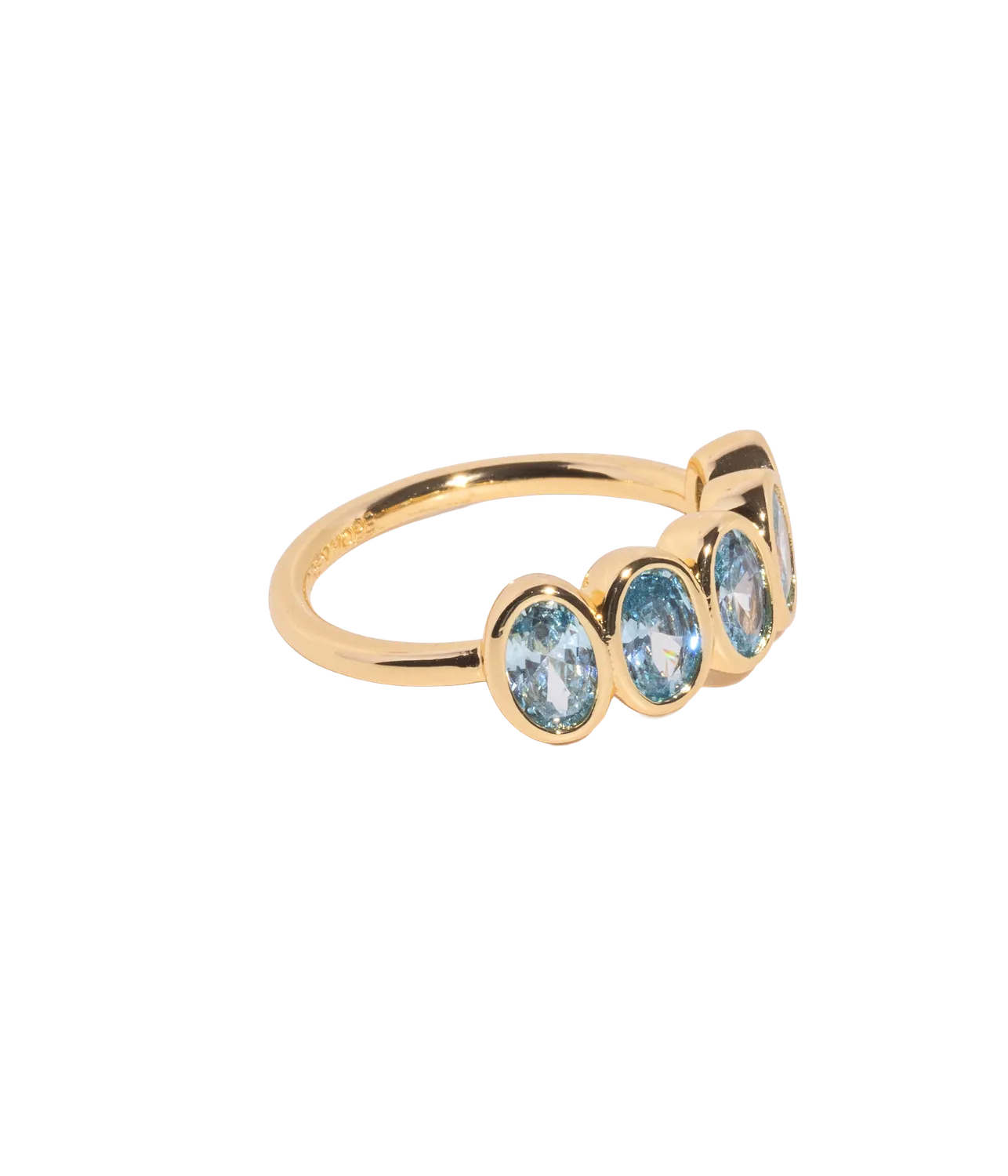 Loren Hope Aurelia Ring aqua gullring