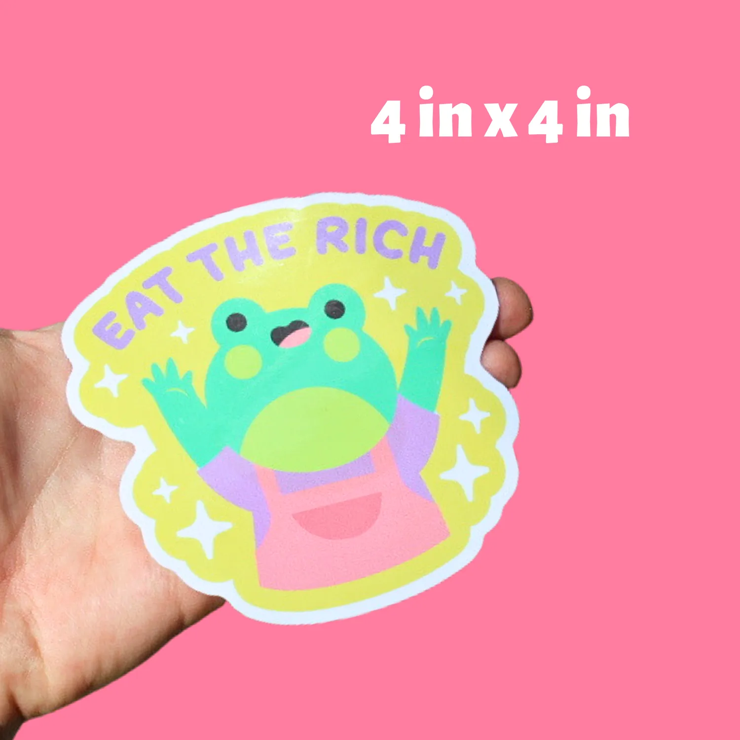 MiniKitty Eat the Rich klistremerke vinyl 10 cm