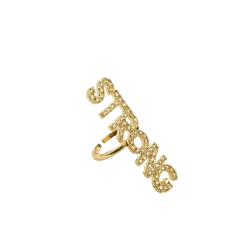 IOAKU Strong Sparkle ring gull justerbar nikkel fri