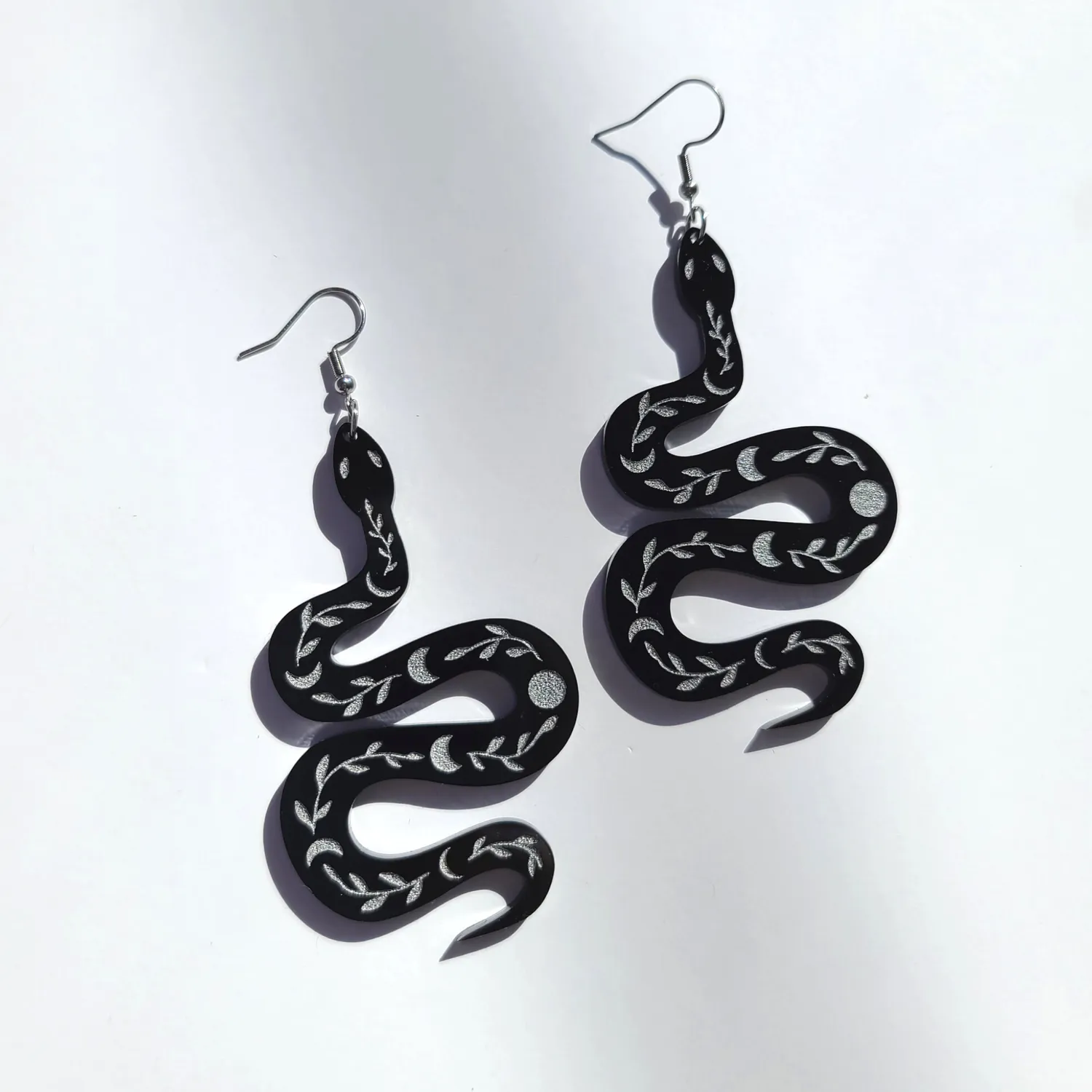 MiniKitty Celestial Snakes Silver øredobber lette