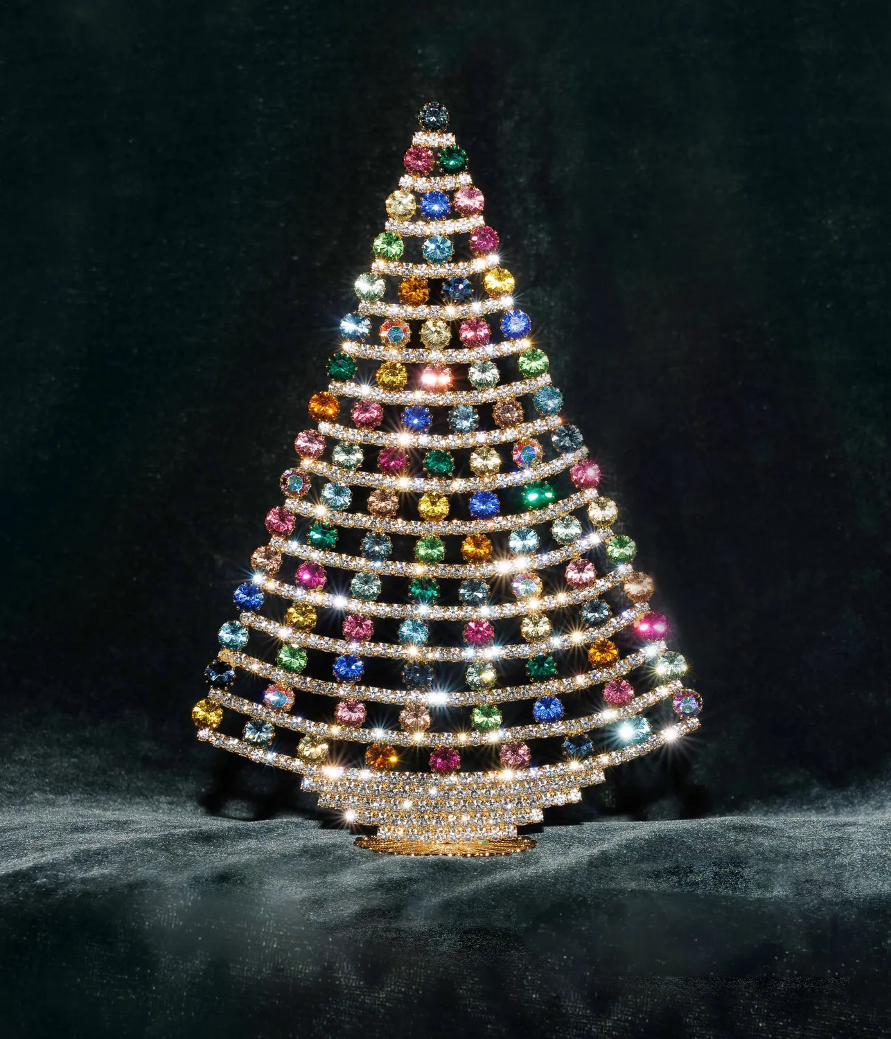 Loren Hope Gumdrop juletrepynt gull multi 21 cm