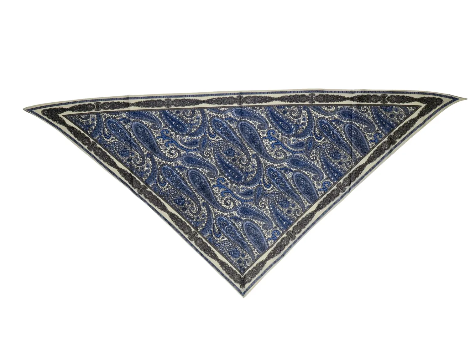 Wos Torino skjerf blå hvit paisley