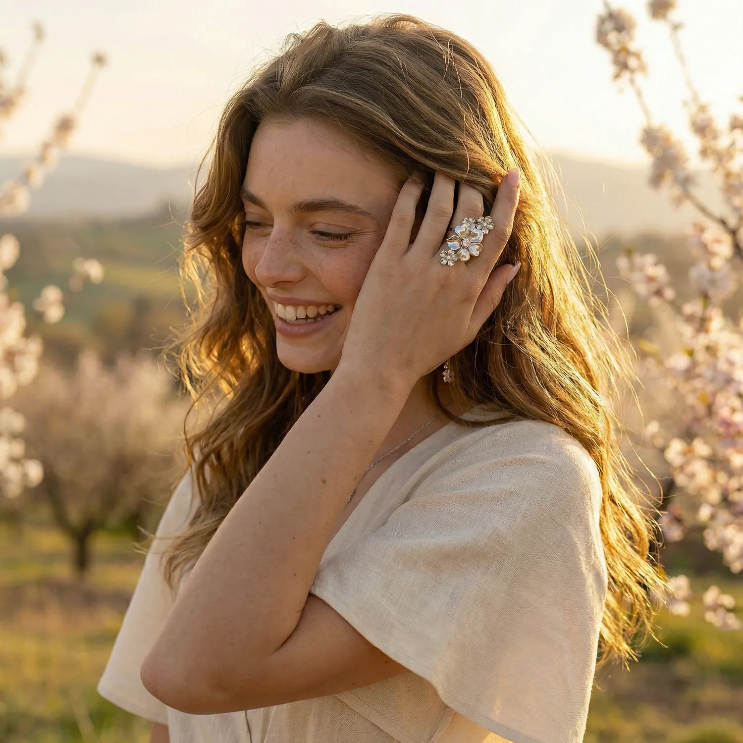 IOAKU La Fleur Multi ring gull vanntett str 7