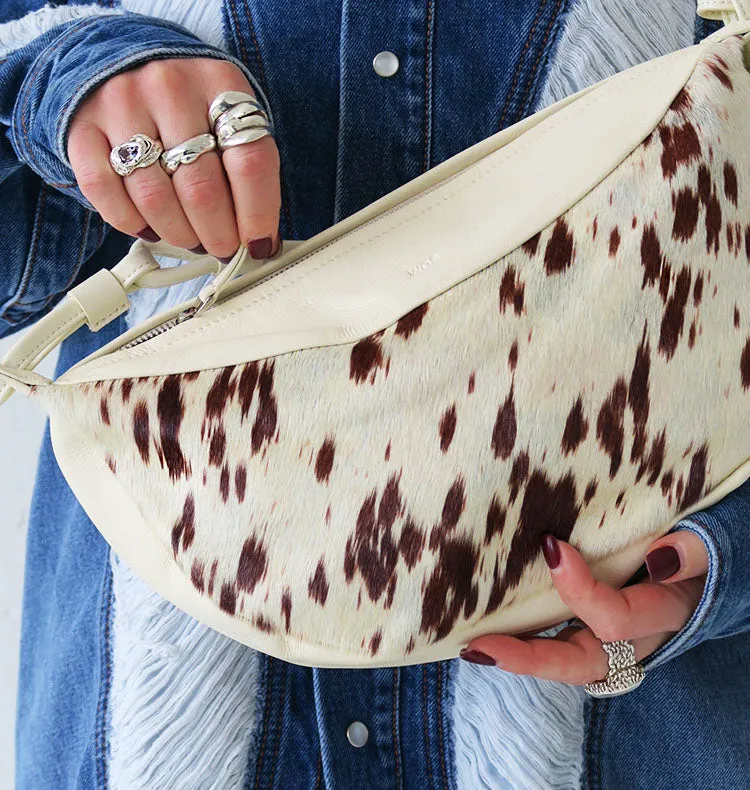 Wos Zoba veske kuskinn cream 32 cm