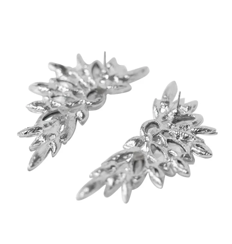 Wos WOS UP Oksana øredobber sølv strass 6,5 cm