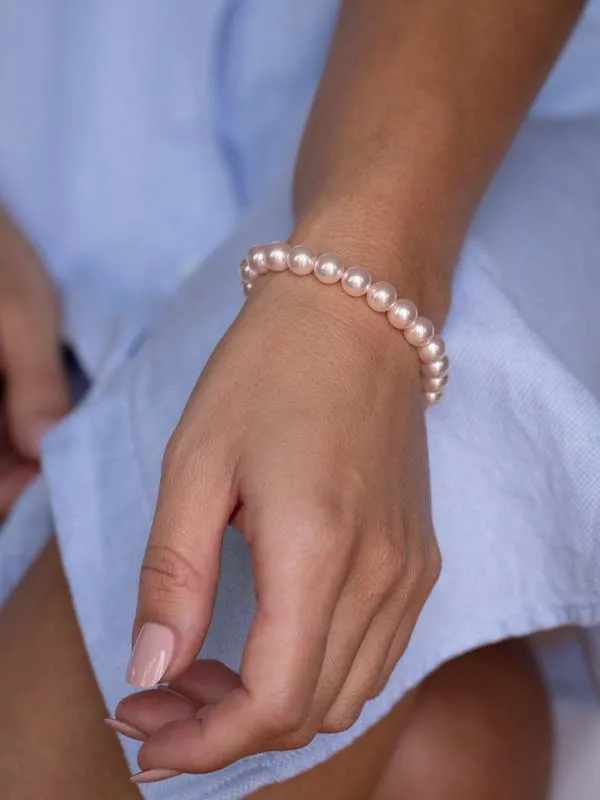 pfg Stockholm Vera armbånd rosa ekte perler