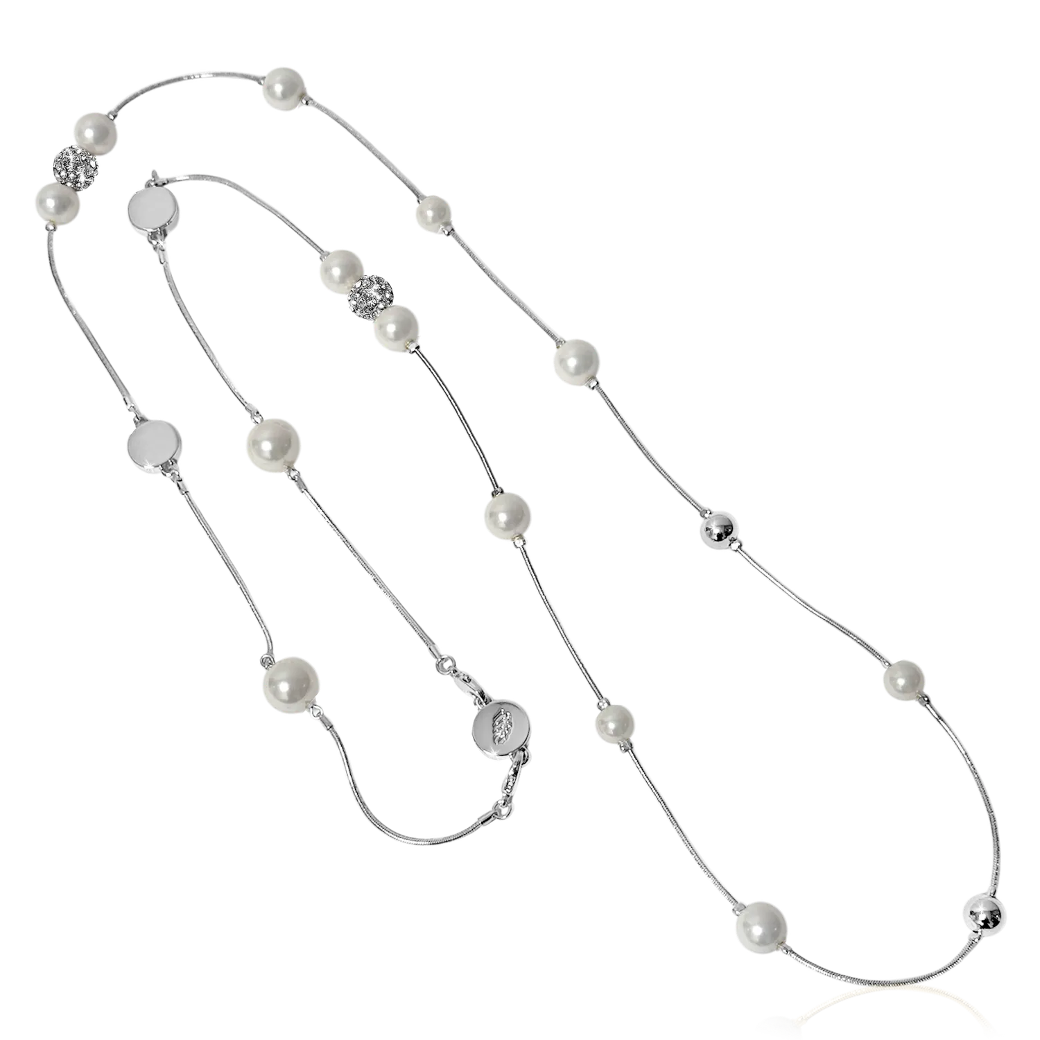 IOAKU Berry Pearl Sparkle halskjede gull 100 cm