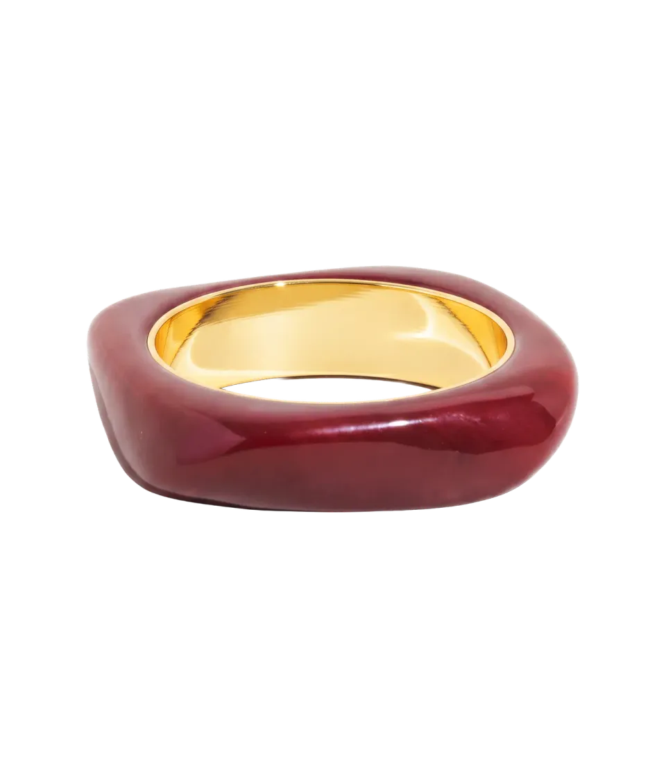 Loren Hope Paloma armring Oxblood resin bangle