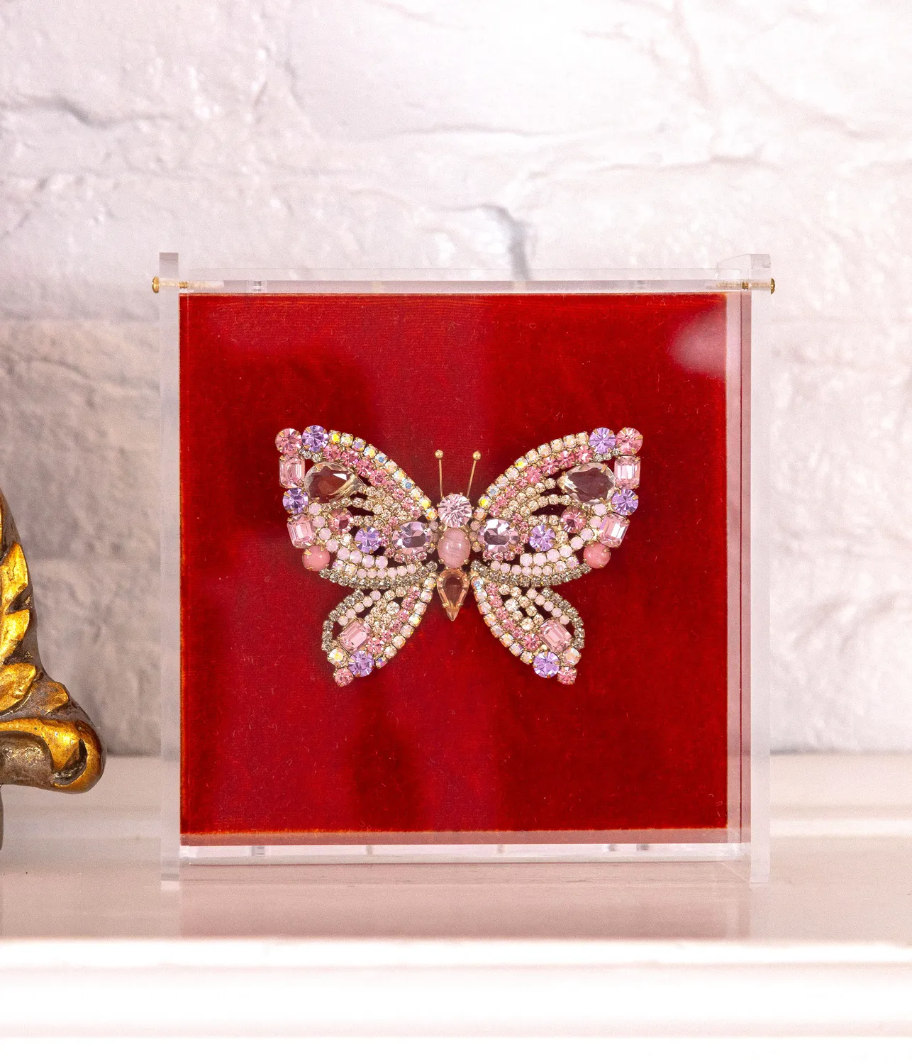 Loren Hope Butterfly Large brosje Light Rose unik