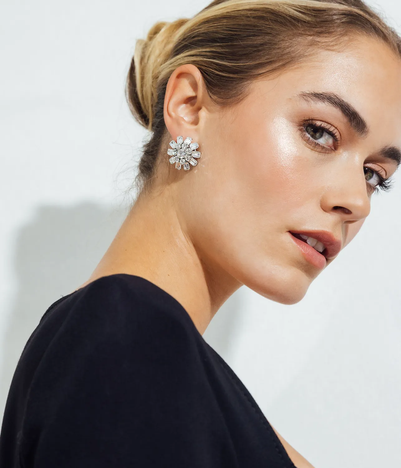 Loren Hope Billie øredobber crystal baguette studs