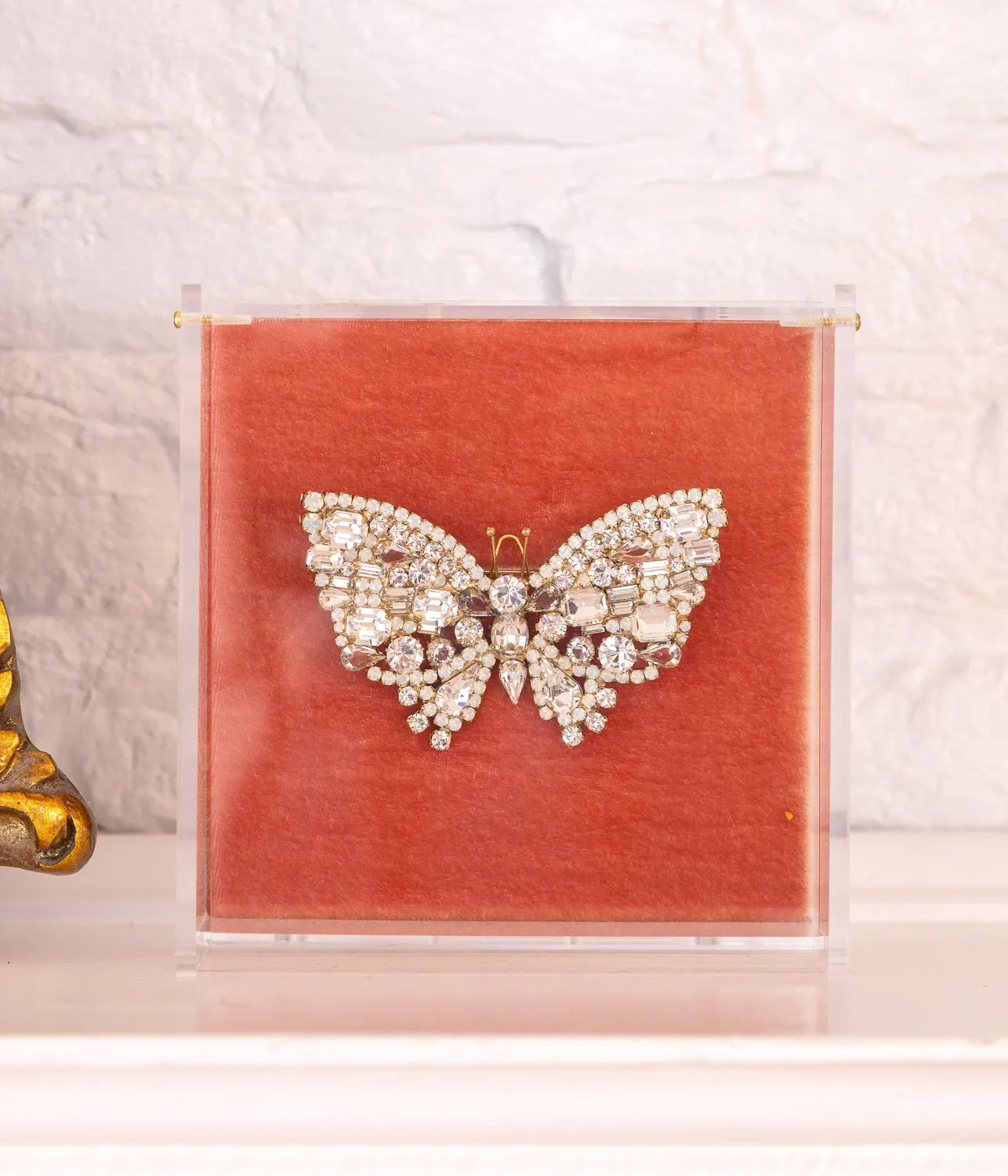 Loren Hope Butterfly Large Butterfly Crystal brosje hvit