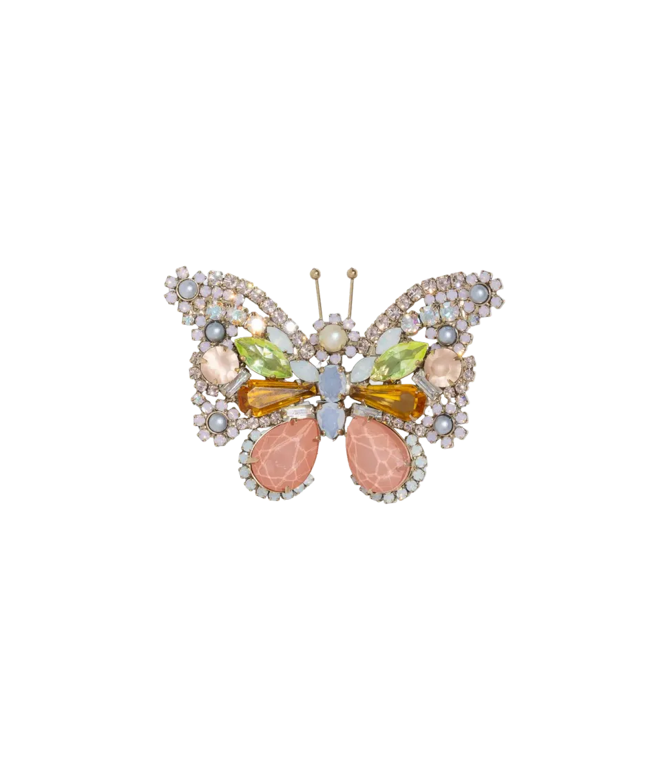 Loren Hope Medium Butterfly brosje grey pearl unika