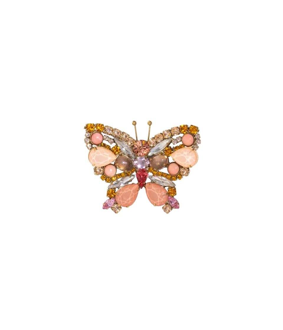 Loren Hope Butterfly brosje Light Peach begrenset 25