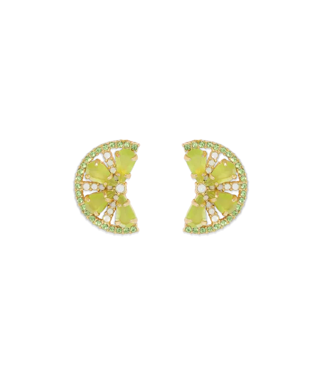 Loren Hope Lime Slice studs Lime Green gull