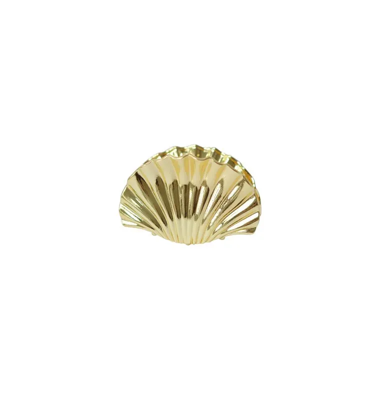 Wos Up Shell Mini hårspenne gull 5,4 cm