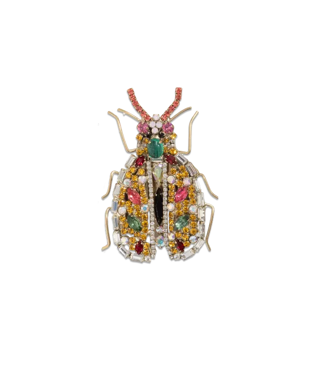 Loren Hope Gilded Garden Betsy Beetle brosje multi 8,1 cm