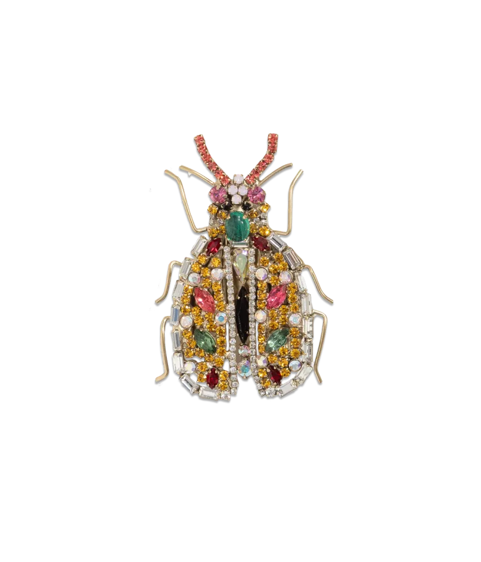 Loren Hope Gilded Garden Betsy Beetle brosje multi 8,1 cm